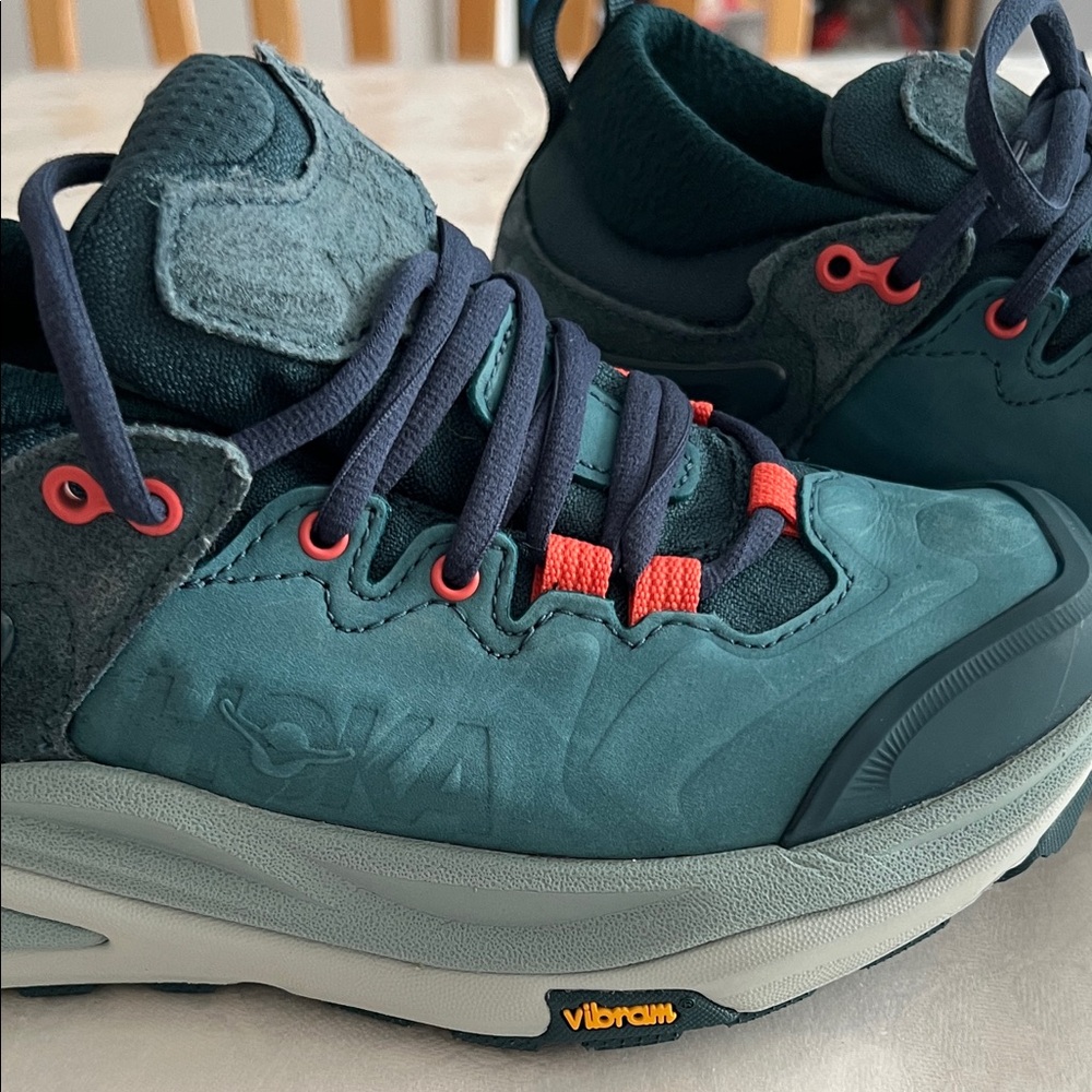 Hoka One One Blue and Orange woman Athletic Shoes